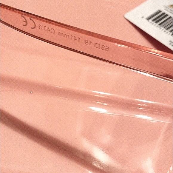 Boho Fairygoth Pink Clear Translucent Sunglasses Pink Lucite Frames Round Frams - Picture 6 of 6